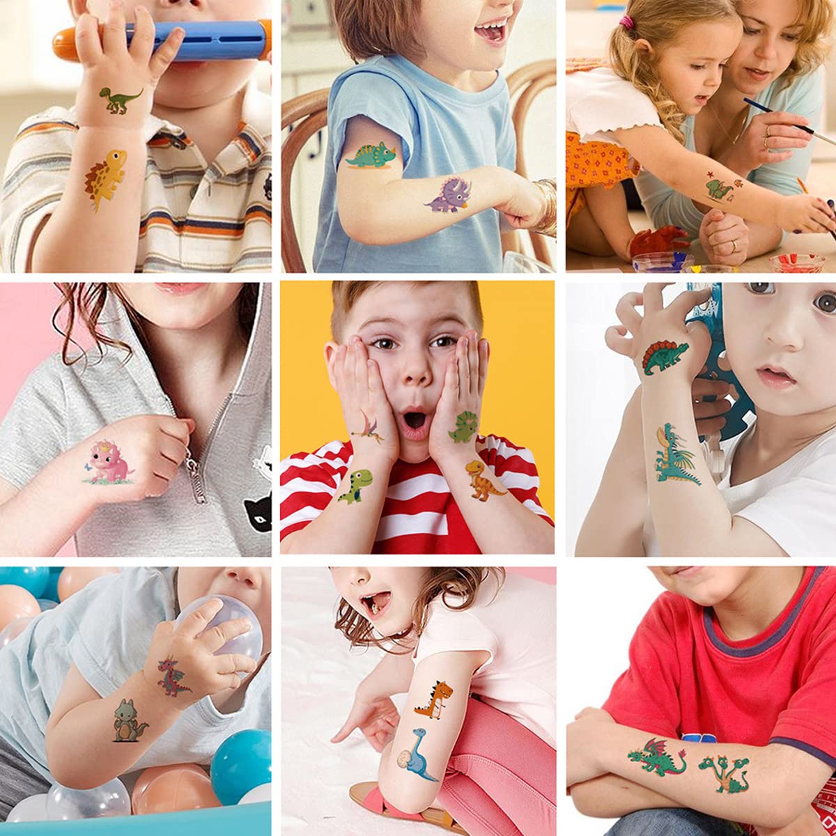 MAYCREATE 30 Sheet Cartoon Tattoo Sticker for Kids, Kids Waterproof Dinosaur Temporary Tattoos for Birthday Parties, Group Activities, Cute Cartoon Dinosaur Tattoo Sticker Tattoo MAYCREATE 30 Sheet Cartoon Tattoo Sticker for Kids, Kids Waterproof Dinosaur Temporary Tattoos for Birthday Parties, Group Activities, Cute Cartoon Dinosaur Tattoo Sticker Tattoo